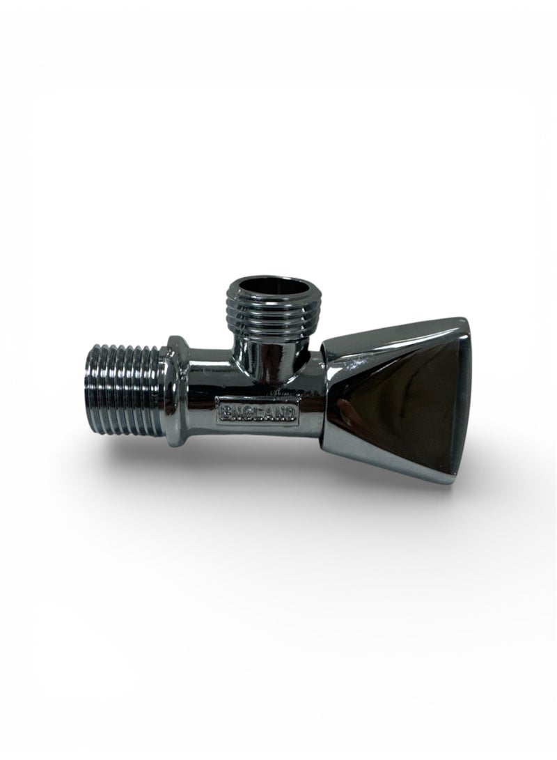 PEX Brass Angle Valve 1/2” x 1/2” with Tricorn Handle – Chrome Finish - Image 5